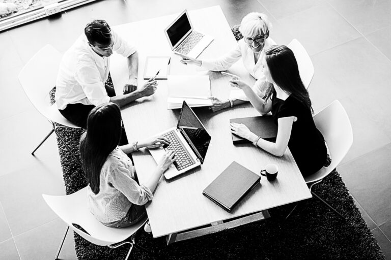 A team of content marketers