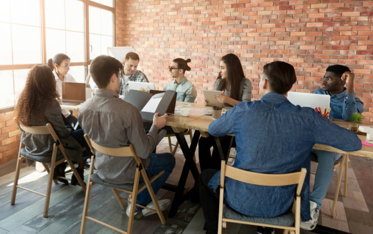 Marketing team adapting holistic content planning