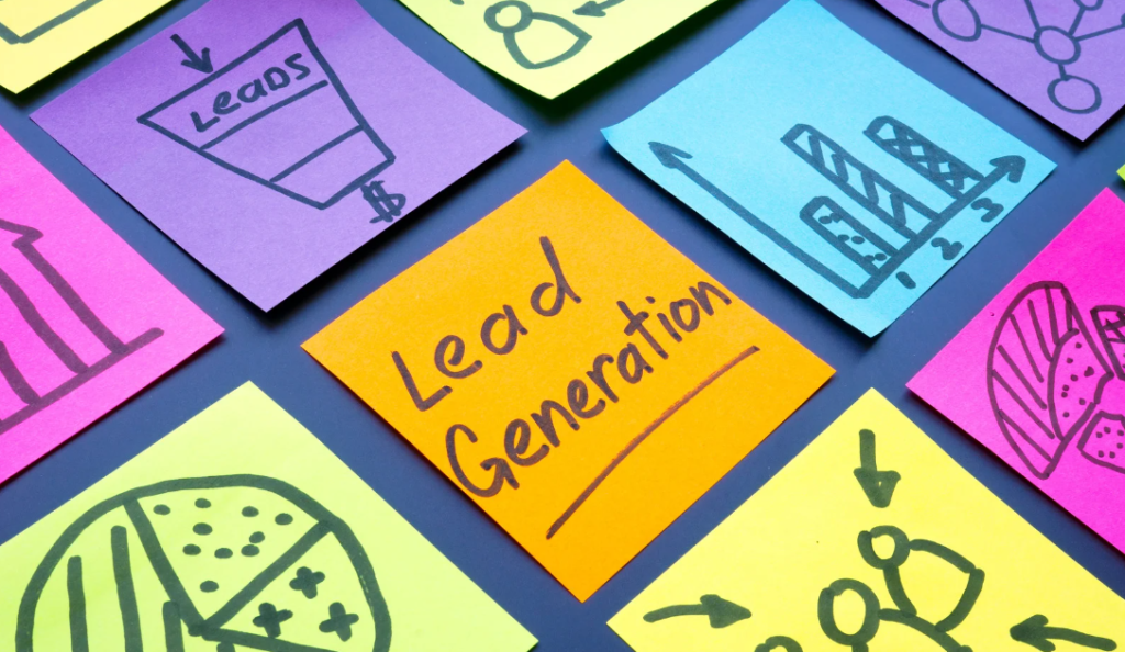 Content marketing for lead generation concept