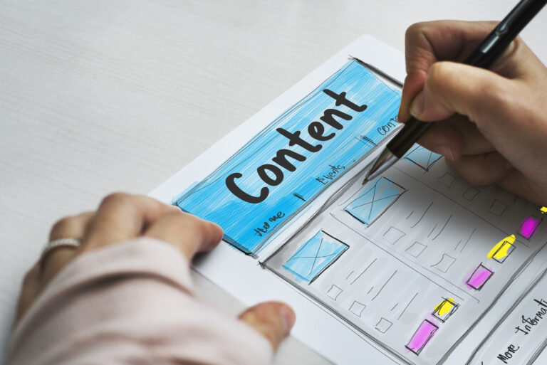 A marketer planning content, content atomization concept